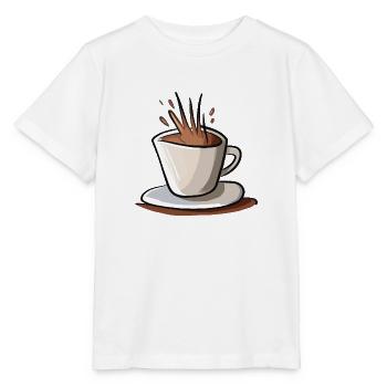 Coffee Illustration Gift Idea for Coffee Drinkers - Stanley/Stella MINI CREATOR Kids’ T-Shirt - white - Front - Maike (125cm)