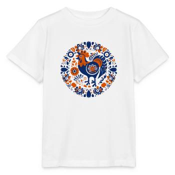 Le coq vintage - T-shirt bio MINI CREATOR Stanley/Stella Enfant - blanc - Devant - Maike (125cm)