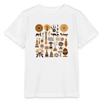 Afrikanische Folklore - Stanley/Stella Kinder T-Shirt MINI CREATOR  - Weiß - Vorne - Maike (125cm)