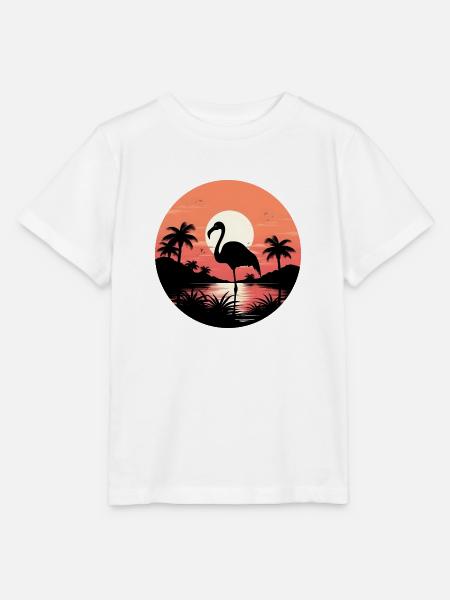 Tropical Flamingo - Stanley/Stella Kinder T-Shirt MINI CREATOR - Weiß