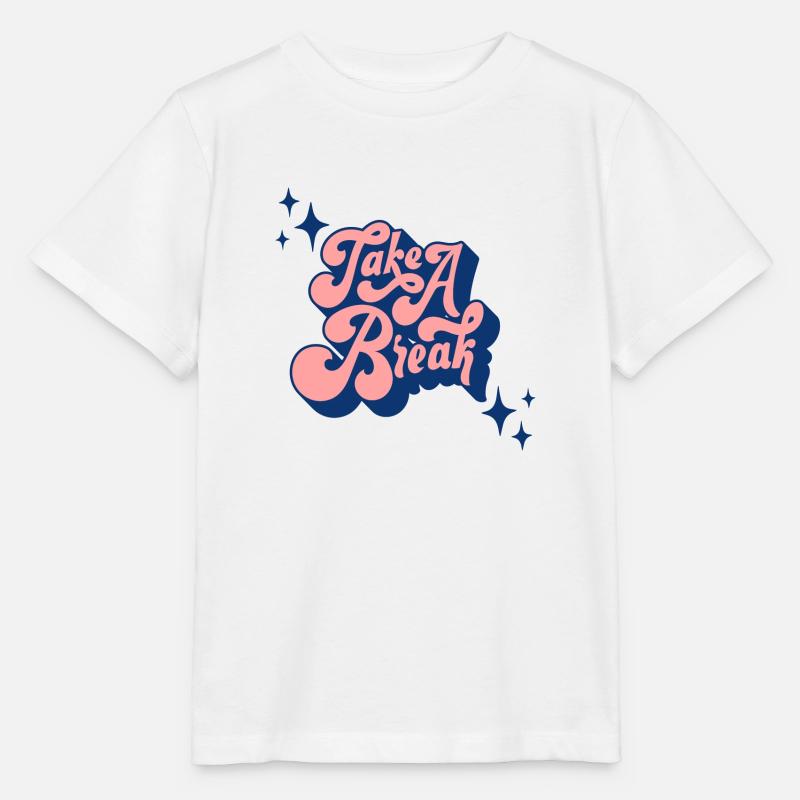 TAKE A BREAK - Stanley/Stella Kinder T-Shirt MINI CREATOR  - Weiß