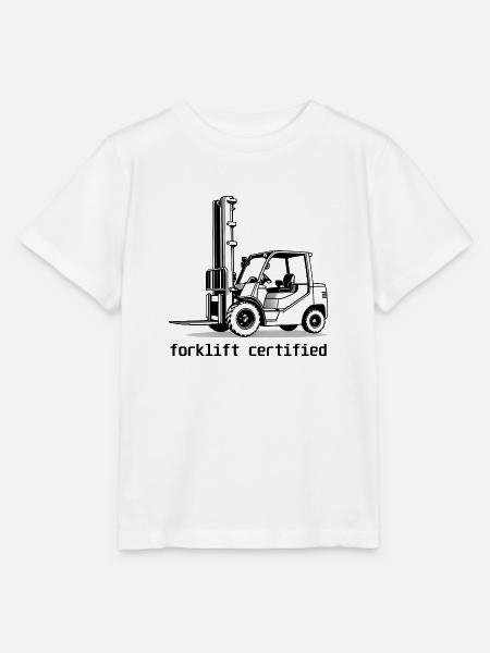 Gabelstapler fineline - Stanley/Stella Kinder T-Shirt MINI CREATOR - Weiß