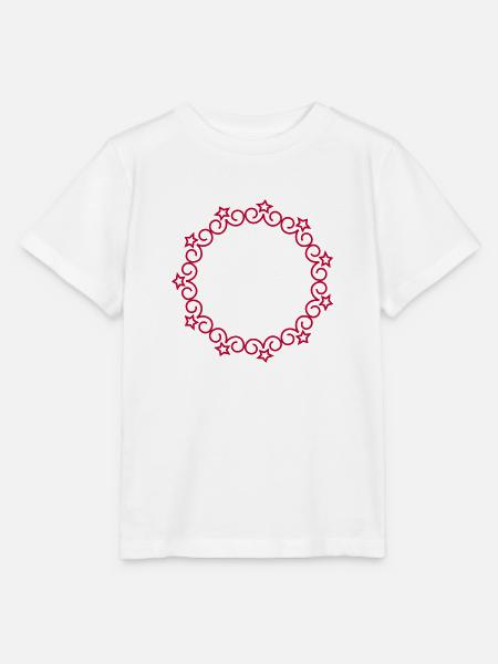 Kreisformen mit Sternenwirbeln Muster - Stanley/Stella Kinder T-Shirt MINI CREATOR - Weiß