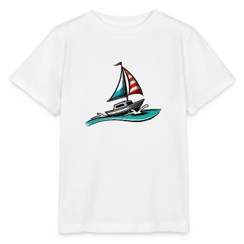 Boat Sailing - Stanley/Stella MINI CREATOR Kids’ T-Shirt - white - Front - Maike (125cm)