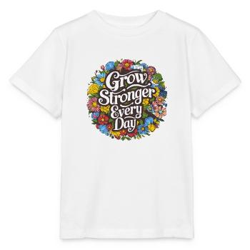 Grow stronger - Stanley/Stella MINI CREATOR Kids’ T-Shirt - white - Front - Maike (125cm)