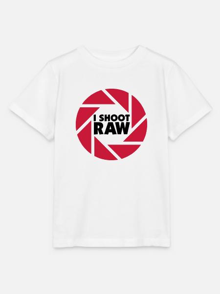 I shoot RAW - schwarz - Stanley/Stella Kinder T-Shirt MINI CREATOR - Weiß