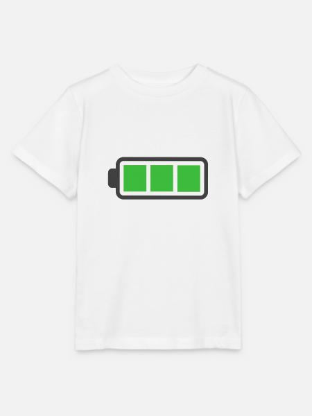Full Battery - Stanley/Stella Kinder T-Shirt MINI CREATOR  - Weiß