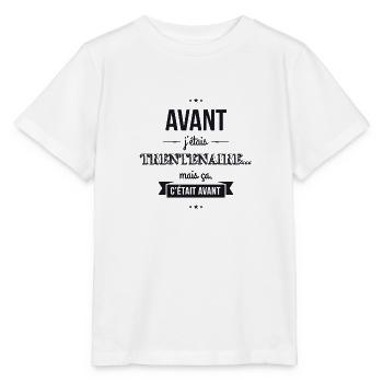 TSHIRT - avant-jetais-trentenaire - T-shirt bio MINI CREATOR Stanley/Stella Enfant - blanc - Devant - Maike (125cm)