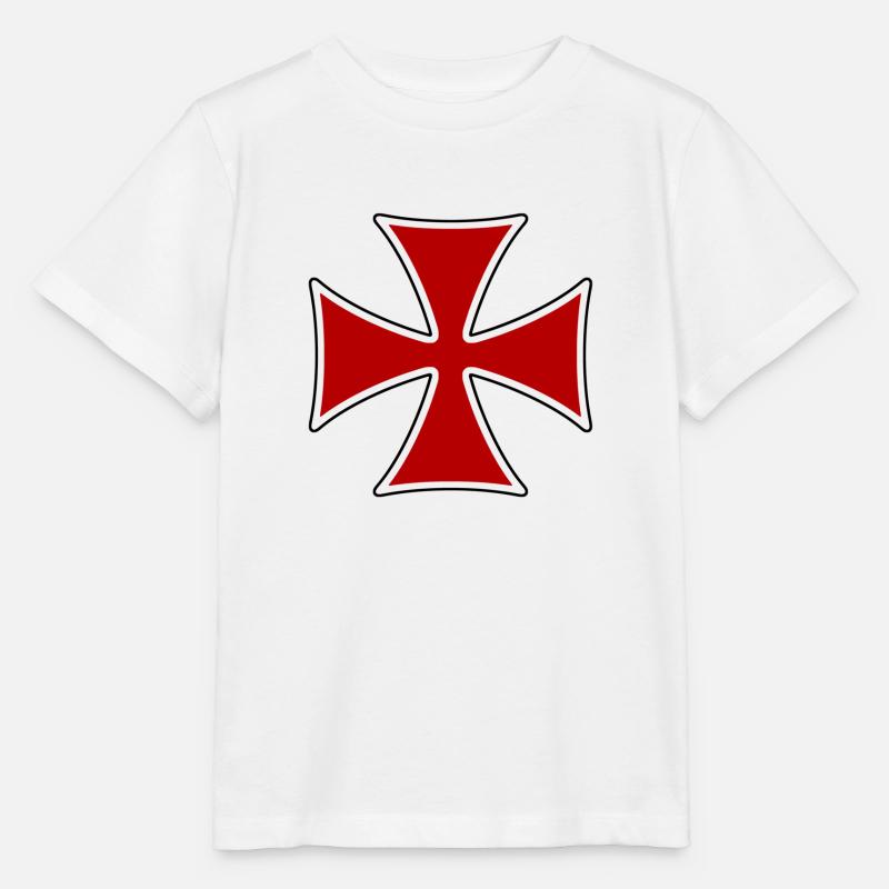 croix de malte - T-shirt bio MINI CREATOR Stanley/Stella Enfant - blanc