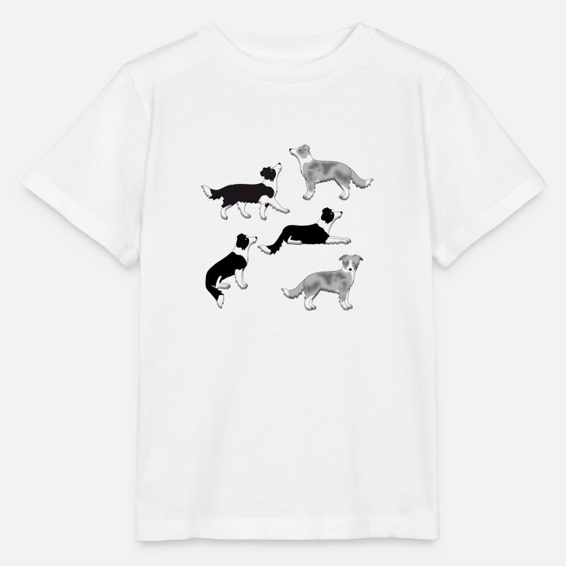 Sélection de Border Collie - T-shirt bio MINI CREATOR Stanley/Stella Enfant - blanc