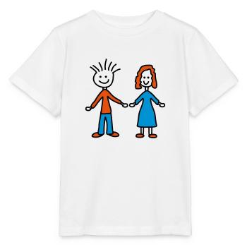 couple - T-shirt bio MINI CREATOR Stanley/Stella Enfant - blanc - Devant - Maike (125cm)