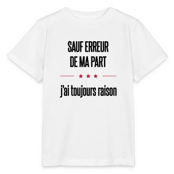 sauf erreur - T-shirt bio MINI CREATOR Stanley/Stella Enfant - blanc - Devant - Maike (125cm)