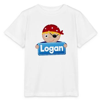 Petit Pirate Logan - T-shirt bio MINI CREATOR Stanley/Stella Enfant - blanc - Devant - Maike (125cm)
