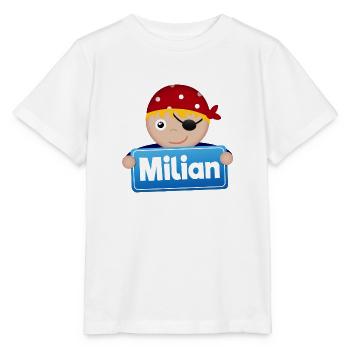Little Pirate Milian - Stanley/Stella MINI CREATOR Kids’ T-Shirt - white - Front - Maike (125cm)