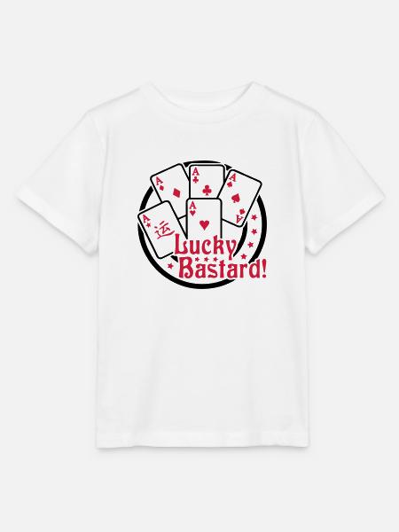 Lucky Bastard (Gambling) 02 - Stanley/Stella Kinder T-Shirt MINI CREATOR  - Weiß