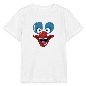 conception de visage de clown heureux - T-shirt bio MINI CREATOR Stanley/Stella Enfant - blanc - Devant - Maike (125cm)