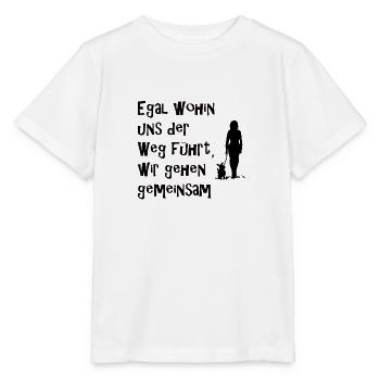Hund und Frauchen - Stanley/Stella Kinder T-Shirt MINI CREATOR  - Weiß - Vorne - Maike (125cm)