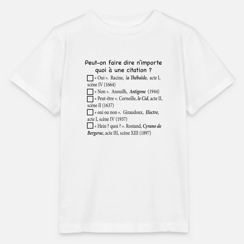 Citations - T-shirt bio MINI CREATOR Stanley/Stella Enfant - blanc