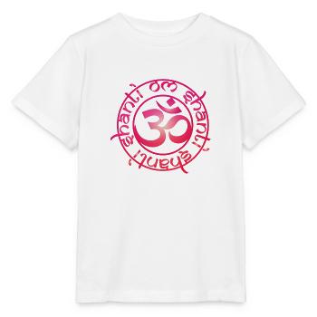 aum_om_shanti_chakra1_muladhara_root - Stanley/Stella Kinder T-Shirt MINI CREATOR  - Weiß - Vorne - Maike (125cm)