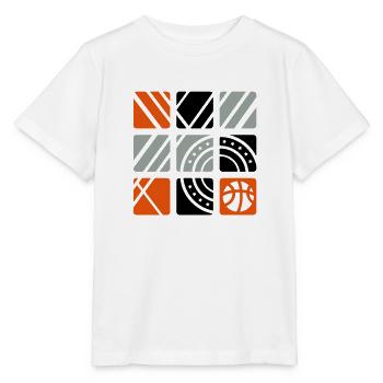 Basketball (Quadrate) - Stanley/Stella Kinder T-Shirt MINI CREATOR  - Weiß - Vorne - Maike (125cm)