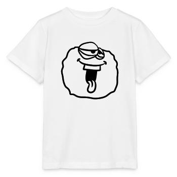 cercle de balle autour du visage de rire monstre de tête drôle - T-shirt bio MINI CREATOR Stanley/Stella Enfant - blanc - Devant - Maike (125cm)