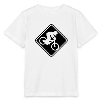 NEW MOUNTAIN BIKE ROADSIGN - Stanley/Stella Kinder T-Shirt MINI CREATOR  - Weiß - Vorne - Maike (125cm)