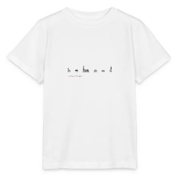 Icônes de Fribourg - T-shirt bio MINI CREATOR Stanley/Stella Enfant - blanc - Devant - Maike (125cm)