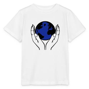 welt in händen - Stanley/Stella Kinder T-Shirt MINI CREATOR  - Weiß - Vorne - Maike (125cm)