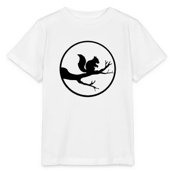 round moon circle night shadow branch black eichhoe - Stanley/Stella MINI CREATOR Kids’ T-Shirt - white - Front - Maike (125cm)