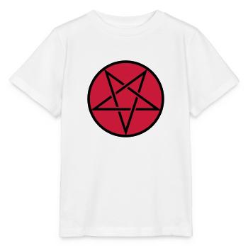 Pentagram in Circle 2c - Stanley/Stella MINI CREATOR Kids’ T-Shirt - white - Front - Maike (125cm)