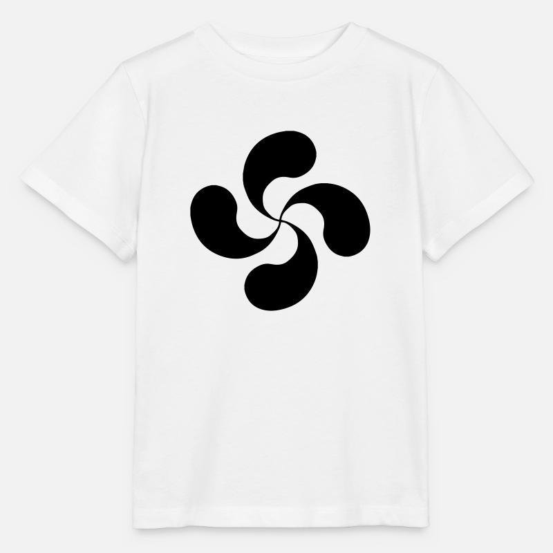 Croix Basque oldshool lauburu - T-shirt bio MINI CREATOR Stanley/Stella Enfant - blanc