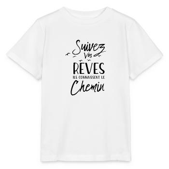 Follow your dreams, they know the way - Stanley/Stella MINI CREATOR Kids’ T-Shirt - white - Front - Maike (125cm)
