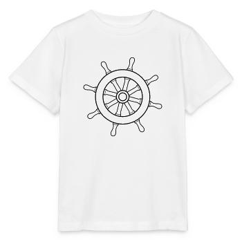 rudder wheel_a1 - Stanley/Stella MINI CREATOR Kids’ T-Shirt - white - Front - Maike (125cm)