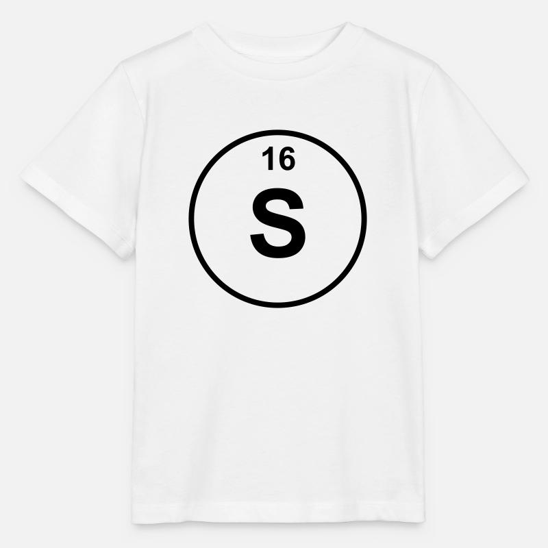 Element 16 - s (sulfur) - Minimal - T-shirt bio MINI CREATOR Stanley/Stella Enfant - blanc