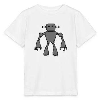Robot Man - Stanley/Stella Kinder T-Shirt MINI CREATOR  - Weiß - Vorne - Maike (125cm)