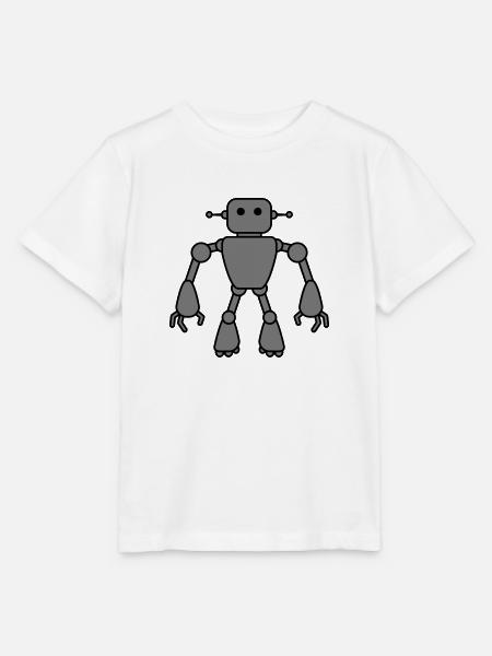 Robot Man - Stanley/Stella Kinder T-Shirt MINI CREATOR  - Weiß