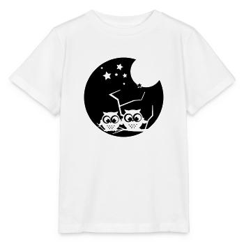 2 verträumte eulen - Stanley/Stella Kinder T-Shirt MINI CREATOR  - Weiß - Vorne - Maike (125cm)