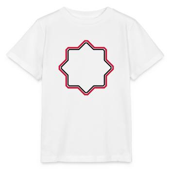 étoile rouge bordée cadre texte champ écrire n - T-shirt bio MINI CREATOR Stanley/Stella Enfant - blanc - Devant - Maike (125cm)