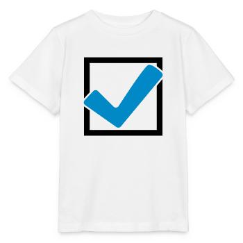 Viereckiges Haken Logo - Stanley/Stella Kinder T-Shirt MINI CREATOR  - Weiß - Vorne - Maike (125cm)