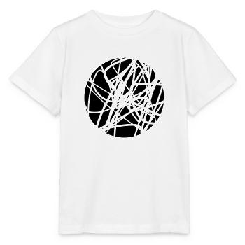 Motif griffonné strokes chaotique - T-shirt bio MINI CREATOR Stanley/Stella Enfant - blanc - Devant - Maike (125cm)