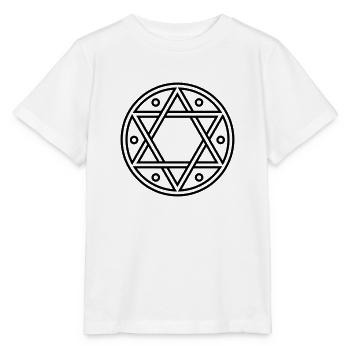 Israel Stern Davidstern Hexagramm Judentum Symbol - Stanley/Stella Kinder T-Shirt MINI CREATOR  - Weiß - Vorne - Maike (125cm)