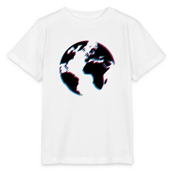 3d erde planet welt kontinente karte laender meer - Stanley/Stella Kinder T-Shirt MINI CREATOR  - Weiß - Vorne - Maike (125cm)