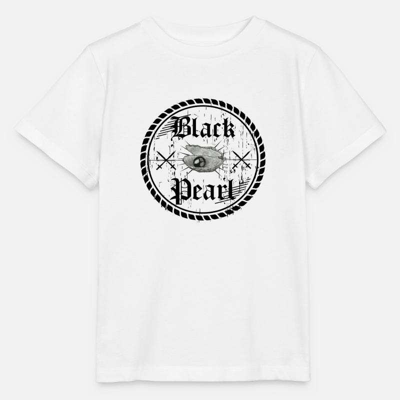 Pearl, perle, noir, noir, cadeau, idée cadeau, - T-shirt bio MINI CREATOR Stanley/Stella Enfant - blanc