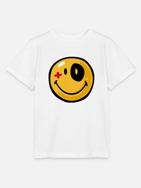 Smiley black eyed - Stanley/Stella Kinder T-Shirt MINI CREATOR - Weiß