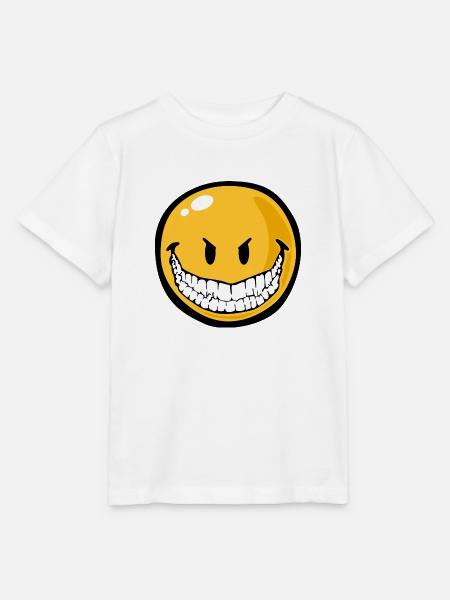 Smiley evil grin - Stanley/Stella Kinder T-Shirt MINI CREATOR - Weiß