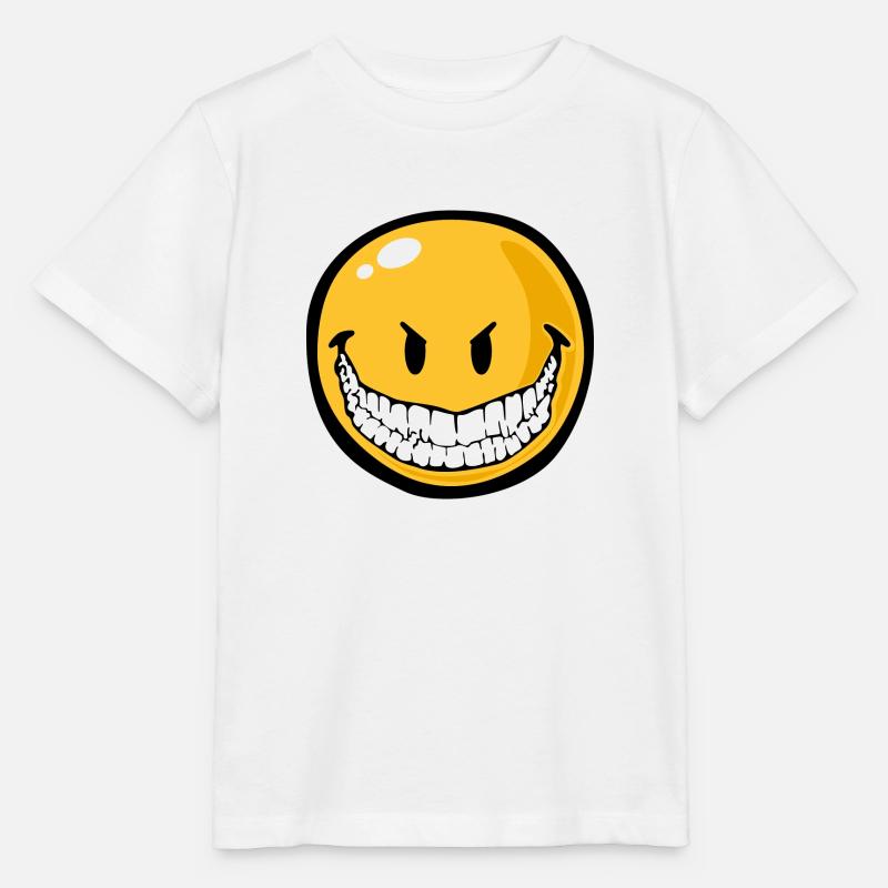 Smiley evil grin - Stanley/Stella Kinder T-Shirt MINI CREATOR  - Weiß