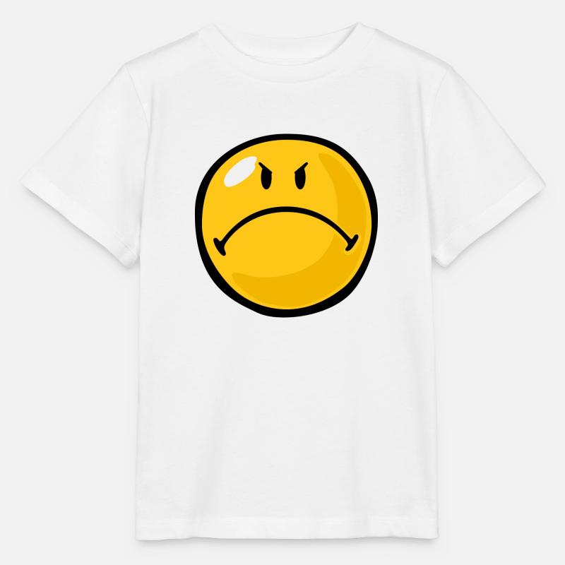 Smiley Anger Riled - Stanley/Stella Kinder T-Shirt MINI CREATOR  - Weiß