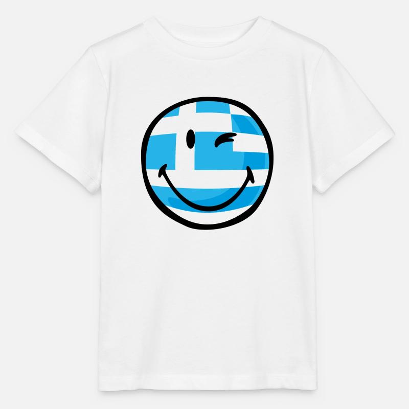Smiley Greece - Stanley/Stella Kinder T-Shirt MINI CREATOR  - Weiß
