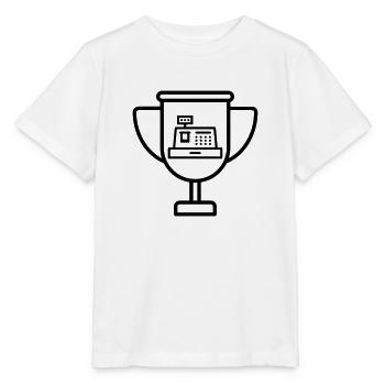 Vendeur / Vendeuse / Magasin / Métier / Job - T-shirt bio MINI CREATOR Stanley/Stella Enfant - blanc - Devant - Maike (125cm)