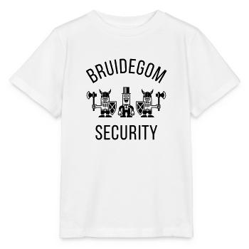 Groom Security Vikings (Enterrement de vie de jeune fille 1C) - T-shirt bio MINI CREATOR Stanley/Stella Enfant - blanc - Devant - Maike (125cm)